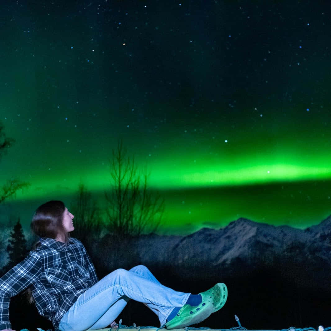 זוהר הקוטב ישירות מהחלון