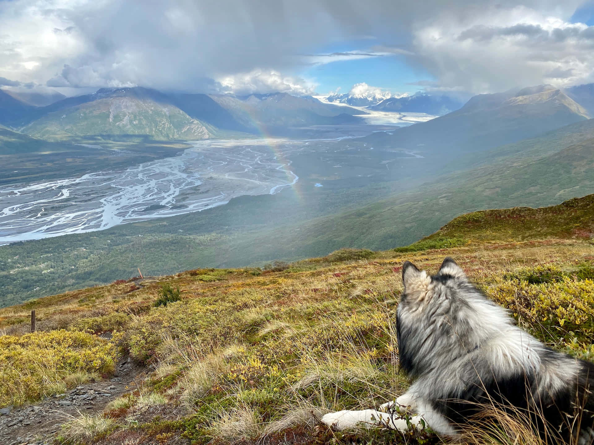 Alaskan mountain landscape near Alaskan Adventure Haven
